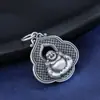 Pingente Vintage 999 Guanyin Maitreya Flor Seda Oca Auspicioso Estátua de Buda Colar com Pingente de Buda em Prata Esterlina para Homens e Mulheres
