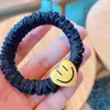 HD6134A015 Rosto Sorridente Elástico Preto Coque Hair Tie Rabo de Cavalo Tie Alta Elasticidade Acessórios de Cabelo Corda de Cabelo Corda de Cabeça