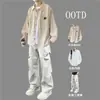 Camisa de manga larga para niños, conjunto de primavera y otoño, atuendo fresco y elegante, nueva camisa casual holgada para adolescentes