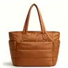 Bolsa de Viaje Nueva Acolchada Transfronteriza, Bolso de Mano Ligero Casual de Gran Capacidad Esponjoso para Mujer, Bolso de Hombro