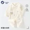 Mameluco de Algodón Puro para Recién Nacidos de Cuatro Estaciones, Pelele Transpirable de Doble Capa Estilo Mariposa para Bebés en Primavera y Otoño