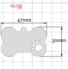 Venta caliente transfronteriza colgante de placa de identificación para perro de acero inoxidable hueco colgante de metal para collar de mascota regalo grabado láser