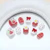 Suave Bonito desenho animado infantil gato laço bolinhas flor doce brincalhão unhas postiças arte de unhas infantil unhas de pressão