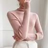 Suéter Estilo Maillard com Gola Alta Empilhada Feminino Manga Longa Outono e Inverno Base Slim Fit Emagrecedor Suéter Top Macio e Aveludado