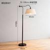 Lámpara de Pie para Sala de Estar de Lino Estilo Country Americano Simple Elegante Clásica Telescópica con Brazo Oscilante para Dormitorio Estudio Lámpara de Pie