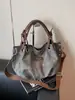 Bolsa Portátil Transfronteiriça de Grande Capacidade para Mulheres 2025 Novo Design de Nicho Bolsa Tote Simples Tendência Bolsa Transversal