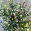 Flores Gipsofila Artificiais Estilo Novo, Grama Falsa, Buquês de Flores Plásticas, Decorações para Sala de Estar, Decorações de Casamento, Buquês de Mão Atacado