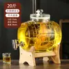 Jarra de Vino con Grifo, Botella de Vino Especial, Botella de Vidrio para Vino, Recipiente Sellado para el Hogar, Jarra de Vino Medicinal de Ginseng, Jarra de Vino, Licor