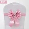 Respaldo de silla de boda Lazo de flor nudo libre elástico silla con cinta cinta hotel mesa y silla correa fabricantes al por mayor
