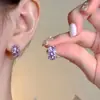Oferta especial: Brincos requintados e compactos cravejados de diamantes para mulheres, doces e elegantes, com uma cor sonhadora, modernos, simples, versáteis para o dia a dia, com um toque de luxo