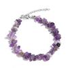 Pulsera de Grava de Cristal de Piedra Natural Pulsera para Mujer Grava Irregular Aleación Cierre de Langosta Pulsera de Cristal
