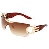 Gafas de sol de exterior de montura grande 2023 nuevo y2g transfronterizas sin montura sentido de la tecnología futura moda deportes gafas de sol personalizadas