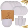 Conjunto de Tigelas e Pratos Transfronteiriços Palha de Trigo Tigela Doméstica Copo Prato Talheres Portáteis Prato de Jantar Prato de Copo Tigela de Arroz