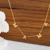 Diseño de nicho diseño de letras regalo de joyería para el Día de la Madre comercio exterior transfronterizo personalizado colgante chapado en oro collar para la clavícula