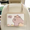 Contenedor de almacenamiento para coche Capibara Cuero Impermeable Fácil de Limpiar Caja de almacenamiento para coche Cubo de basura para coche de Caricatura Capibara