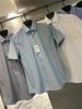 Camisa Casual de Manga Curta para Homens com Acabamento Penny, Seda de Amora, Modal, Mistura de Seda, Sarja, Textura, Verão, Cor Clara,