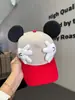 Diseño de Gorra de Béisbol con Orejas de Palma de Pato de Dibujo Animado Lindo Spoof Foto de Celebridad de Internet Puntada Mickey