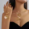 Europa e Estados Unidos design de metal cruzado amor colar feminino retrô alto senso personalidade simples gargantilha conjunto atacado