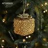 Nuevos Adornos de Bola de Navidad de Espuma Dorada con Purpurina y Lentejuelas para Decoración del Árbol de Navidad