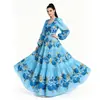 Ropa de mujer de comercio exterior transfronterizo europeo y americano AliExpress Vestido elegante estampado TK entallador