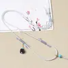Cordão para pingente de jade e ouro, tecido à mão, cordão para pendurar pingente de jade com fecho de segurança, alça de pescoço para homens e mulheres, cordão de couro encerado marrom claro