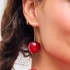 Pendientes de Cereza Estilo Ni Ni para Mujer, Lujo Accesible Diseño de Nicho, Moda de Gama Alta, Pendientes y Aretes Versátiles Personalizados