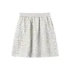 Falda Larga de Lana para Mujer 2026 Otoño/Invierno Estampada Nueva de Cintura Alta Holgada Línea A Adelgazante Petite Floral Dobladillo Grande