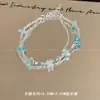 Nuevo Pulsera de Piedra Natural Estilo Chino con Cuentas de Plata Rota para Mujer Verano Nuevo Pulsera Apilable de Gama Alta Pulsera