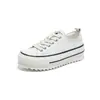 Zapatillas Blancas de Piel de Cerdo con Plantilla de Hierba Ula, Piel de Vaca de Primera Capa, Nuevas de Primavera 2026, Casual Versátil, Suela Gruesa, Zapatos para Mujer