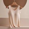 Verano Modal Algodón Mono Hilo Chaleco Mujer Sin Mangas Tirantes Camiseta Base Anti-rozaduras Ligero Free Bra Ropa Interior