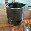 Fogareiro de chá para uma pessoa para uso doméstico, fogareiro externo a carvão, queimando carvão, fogareiro de chá com chama aberta, aparelho para fazer chá, aquecedor de chá, fogareiro à prova de vento