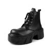 Botas de Motocicleta de Cano Alto em Couro Genuíno para Mulheres 2025 Outono Novo Zíper Lateral Botas Retrô Estilo Britânico Cor Vibrante Botas de Cavaleiro