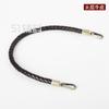 Cuerda redonda de cuero tejida a mano de 8 mm para llevar en la muñeca, correa de repuesto diagonal para bolso, accesorios para bolsos DIY, 51 accesorios