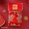 2025 Nuevo Especial de Boda Universal Diez Mil Yuanes Sobre Rojo de Boda Tela de Alta Gama Borla Brocado Bordado Bolsa de Sobre Roja