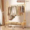 Cabide portátil e multifuncional para uso doméstico, varal simples para secar roupas em ambientes internos, cabide de chão para roupas e chapéus para quarto