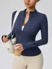 Chaqueta de Yoga Transfronteriza Ajustada Corte Delgado Fitness Running Deportes Yoga Secado Rápido Exterior Primavera Nuevo Estilo