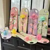 Caja de Empaque para Ramo Individual, Tarjeta de Flor para Llevar en la Mano, Caja para Arreglo Floral, Bolsa de Flor para Llevar en la Mano, Bolsa de Tote Floral para el Día del Maestro de Navidad
