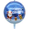 Globo de aluminio con diseño de bola redonda, campana y bola cuadrada 4D de 22 pulgadas para Navidad transfronteriza de Amazon.