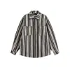Camisa a Rayas Estilo Japonés Otoño Nuevo para Hombre Nanxia Disfraz Tendencia de Moda Versátil Holgada Casual