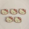 Lindo tamaño pequeño Color Beige Gato KT Accesorios para el Cabello Pasador Decoración para la Cabeza Funda para Teléfono Móvil Parche Agujero Decoración para Zapatos