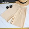Pantalones de Mujer 2025 Nuevo Plisado Pierna Ancha Casual Shorts de Verano para Mujer Sueltos Estilo Coreano Slim Pierna Recta Pantalones Cinco Cuartos
