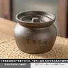 Panela de Cerâmica com Tampa para Cozinhar Sopa Lentamente, Panela de Ensopado com Vedação de Água, Panela de Sopa para Uso Doméstico, Lanche Shaixian, Jiangxi, Panela de Barro para Porção Individual