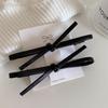 Pinza para el cabello de cuero plateado con lazo dulce y fresco importada de Corea del Sur, popular pinza lateral retro normcore para mujer