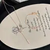 Colar Nariz de Porco Clássico Xiaohongshu de Luxo Leve Exquisito com Zircônias para Mulheres, Corrente de Clavícula Simples da Moda Versátil de Alta Qualidade