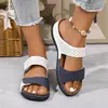 Zapatos de mujer en stock en Amazon 2025 nuevo estilo romano sandalias tejidas para mujer para comercio exterior y uso en exteriores