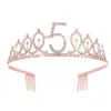 Diadema Corona Feliz Cumpleaños Infantil Fiesta Bebé Diamante Brillante Digital 3 Años 4 Años 5 Años 6 Años Accesorios para el Cabello