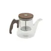Tetera de Vidrio de Borosilicato Alto con Mango de Madera, Resistente al Calor, Adecuada para Uso Doméstico, con Separación de Té y Agua, Tetera para Flores, Fabricante