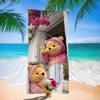 Toalla de Playa de Dibujos Animados de Winnie the Pooh para Nadar en el Mar, Toalla de Baño de Dibujos Animados de Secado Rápido y Absorbente, Linda y Personalizada Especial para Bañarse