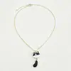 Collar de Gato Lindo con Ojos Grandes Morado Misty Girly, Collar Dulce y Genial para Chicas con Filtro Incorporado, Diseño de Cola Móvil