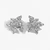 Pendientes florales de plata vintage transfronterizos europeos y americanos con un diseño geométrico de alta gama, versátiles para la moda de verano y el uso diario, para mujer